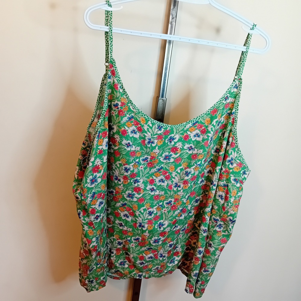 NWOT Plus Size Maison d'Hermine Floral Cottagecore Tank‎ Top Colorful Summer 26W - Picture 12 of 15